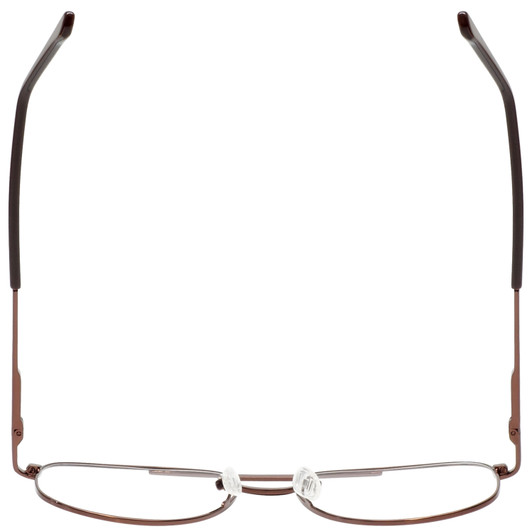 Top View of Jubilee Mens Aviator BIG & TALL J-5801 58mm Metal Designer Reading Glasses Brown