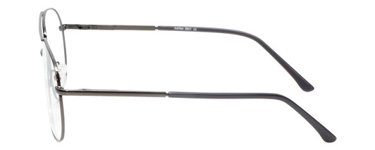 Side View of Jubilee J5801 Designer Blue Light Blocking Eyeglasses in Gunmetal Black Mens Aviator Full Rim Metal 62 mm