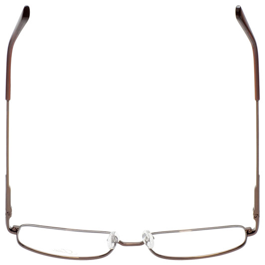 Top View of Jubilee Mens BIG&TALL J-5812-DBR-59 mm Metal Designer Reading Glasses Dark Brown