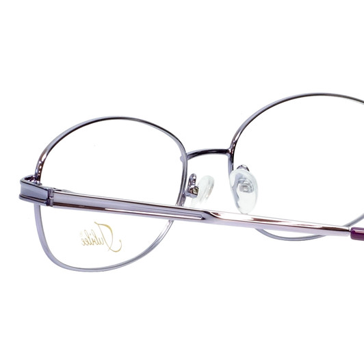 Close Up View of Jubilee Mens BIG&TALL J5877-PUR-59mm Metal Designer Reading Glasses Shiny Purple