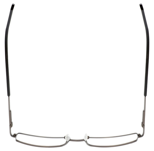 Top View of Jubilee Mens BIG & TALL J-5914-MGU-60mm Designer Reading Glasses Matte Gun Metal