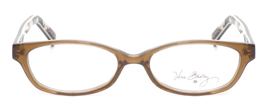 Front View of Vera Bradley KIDS Maya Girl Cateye Designer Reading Glasses Buttercup Brown 45mm