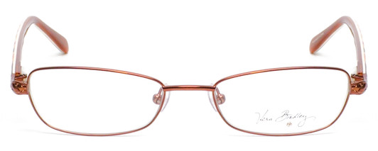 Front View of Vera Bradley KIDS Miranda Girl Reading Glasses English Rose Brown Red Green 48mm