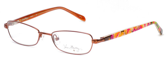 Profile View of Vera Bradley KIDS Miranda Girl Reading Glasses English Rose Brown Red Green 48mm