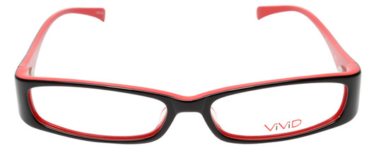 Calabria Viv 738 Black Red Designer Eyeglasses :: Custom Left & Right Lens