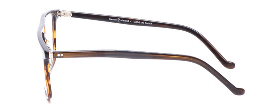Side View of Santini Mavaldi  Designer Progressive Lens Blue Light Blocking Eyeglasses in Brown Unisex Classic Full Rim Acetate 54 mm