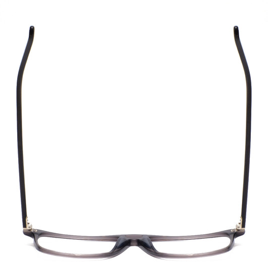 Top View of Santini Mavaldi Unisex Classic Designer Reading Glasses Crystal Grey Black 54 mm