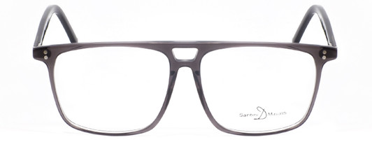 Profile View of Santini Mavaldi  Designer Progressive Lens Blue Light Blocking Eyeglasses in Crystal Grey Black Unisex Classic Full Rim Acetate 54 mm