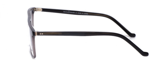 Side View of Santini Mavaldi  Designer Progressive Lens Blue Light Blocking Eyeglasses in Crystal Grey Black Unisex Classic Full Rim Acetate 54 mm