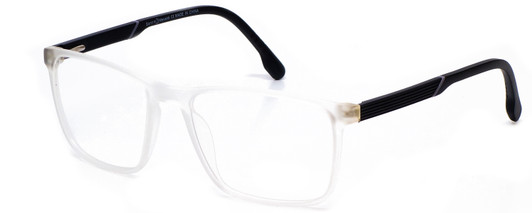 Profile View of Santini Mavaldi Unisex Classic Designer Reading Glasses Matte Crystal Black 54mm