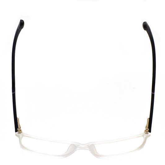 Top View of Santini Mavaldi  Designer Bi-Focal Prescription Rx Eyeglasses in Matte Crystal Black Unisex Classic Full Rim Acetate 54 mm