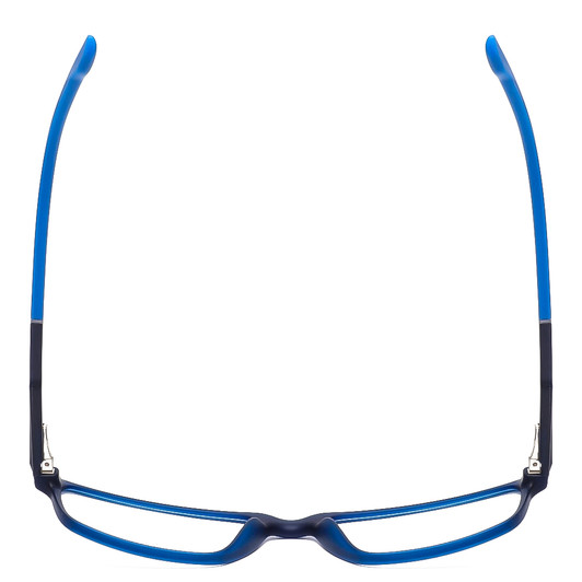 Top View of Santini Mavaldi Unisex Classic Full Rim Designer Reading Glasses Matte Blue 55mm