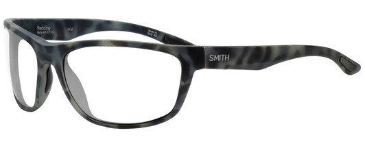 Profile View of Smith Optics REDDING Designer Reading Eye Glasses in Matte Ash Grey Tortoise Havana Unisex Classic Full Rim Acetate 52 mm