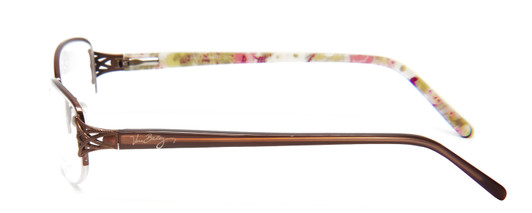 Side View of Vera Bradley Vanessa .5-Rimless Reading Glasses Make Me Blush Brown Copper 54 mm