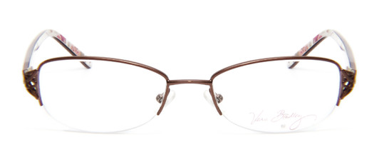 Front View of Vera Bradley Vanessa .5-Rimless Reading Glasses Make Me Blush Brown Copper 54 mm