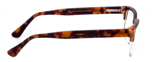 Side View of Ernest Hemingway H4836 Classic Designer Reading Glasses Matte Tortoise Gold 53mm