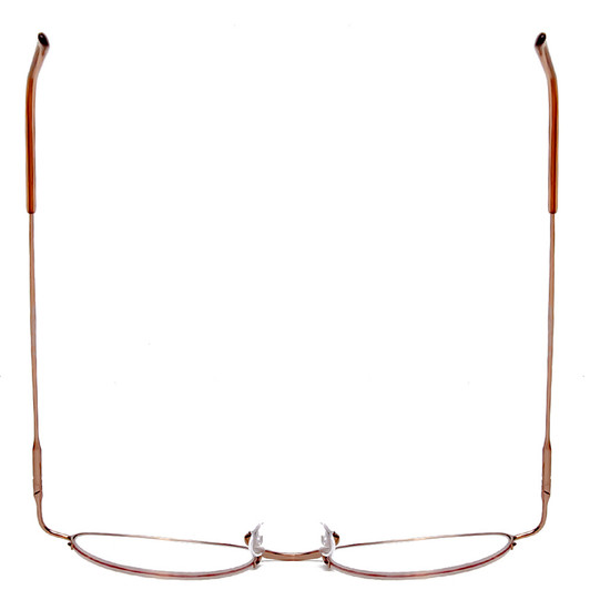 Top View of Joan Collins JC9553-BR Women Oval .5-Rimless Designer Reading Glasses Brown 45mm