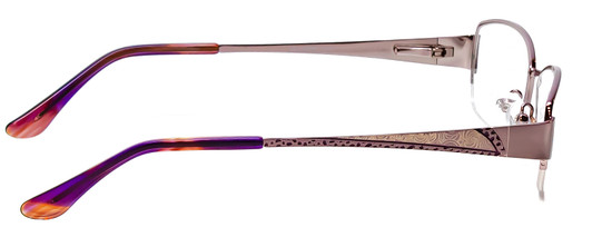 Side View of Joan Collins JC9772-LIL Semi-Rimless Designer Reading Glasses Lilac Purple 53 mm