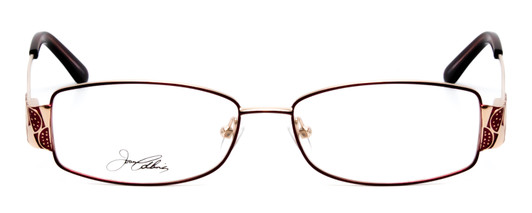 Front View of Joan Collins JC9785-GBU Ladies Designer Reading Glasses Gold Burgundy Red 54 mm