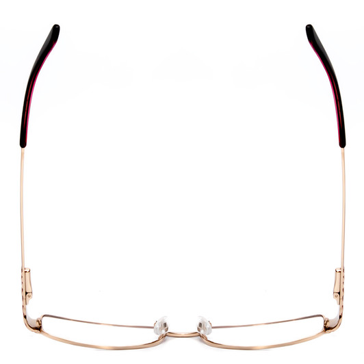 Top View of Joan Collins JC9785-GBU Ladies Designer Reading Glasses Gold Burgundy Red 54 mm
