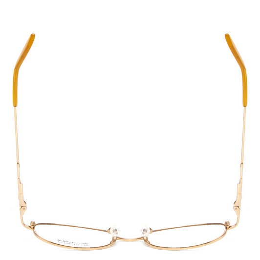 Top View of Joan Collins JC9810-GLD Ladies Oval Full Rim Designer Reading Glasses Gold 51 mm