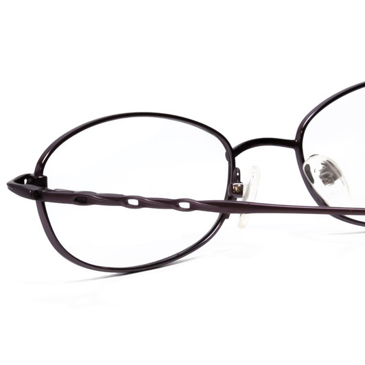Close Up View of Joan Collins JC9810-LIL Women Oval Designer Reading Glasses in Lilac Purple 51mm