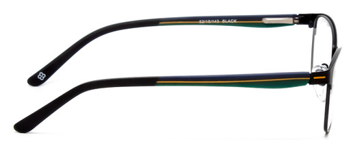Side View of Marie Claire MC6208-BLK Ladies Cateye Designer Reading Glasses Black Green 52 mm