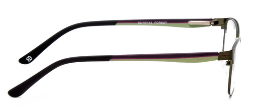 Side View of Marie Claire MC6208-FOR Cateye Designer Reading Glasses Forest Green Brown 52 mm
