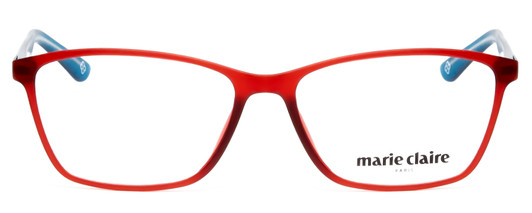 Front View of Marie Claire MC6210-RBL Designer Reading Glasses in Matte Crystal Red Blue 55 mm