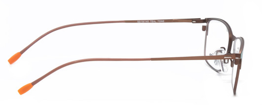 Side View of Marie Claire MC6213-TLE Cateye Designer Reading Glasses in Teal Green Blue 52 mm