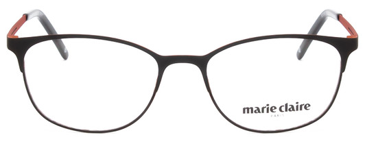 Front View of Marie Claire MC6216-BOG Women Classic Designer Reading Glasses Black Orange 51mm