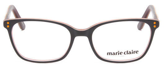 Front View of Marie Claire MC6230-BUR Designer Reading Eye Glasses with Custom Cut Powered Lenses in Burgundy Red Brown Orange Ladies Classic Full Rim Acetate 48 mm