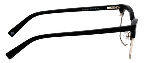 Side View of Marie Claire MC6251-SIB Ladies Cateye Designer Reading Glasses Silver Black 53mm