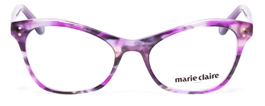 Front View of Marie Claire MC6252-PTO Cateye Designer Reading Glasses in Purple Tortoise 53 mm