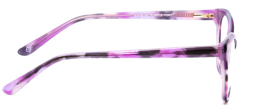 Side View of Marie Claire MC6252-PTO Cateye Designer Reading Glasses in Purple Tortoise 53 mm