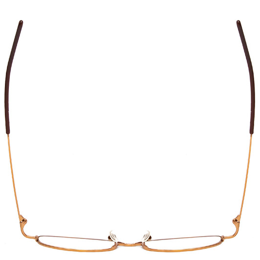 Top View of Valerie Spencer VS9111-BRN Ladies Oval Designer Reading Glasses Brown Gold 48 mm