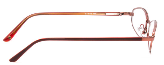 Side View of Valerie Spencer VS9130-WI Women Cateye Designer Reading Glasses in Wine Red 51mm