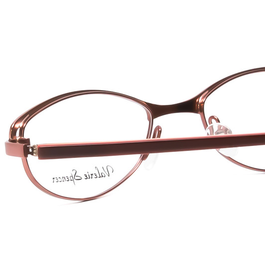 Close Up View of Valerie Spencer VS9130-WI Women Cateye Designer Reading Glasses in Wine Red 51mm