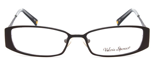 Front View of Valerie Spencer VS9194-BLK Ladies Rectangle Designer Reading Glasses Black 54 mm