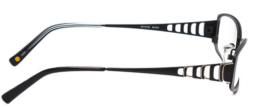 Side View of Valerie Spencer VS9194-BLK Ladies Rectangle Designer Reading Glasses Black 54 mm