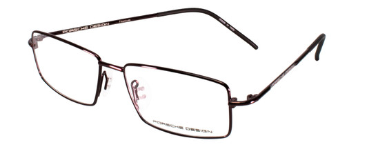 Profile View of Porsche Design P8197-D-54mm Titanium Designer Reading EyeGlasses in Satin Purple