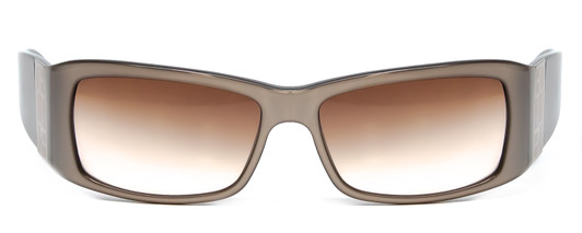 Front View of Celine SC1533-U38 Rectangle Sunglasses in Grey Silver/Amber Brown Gradient 65 mm