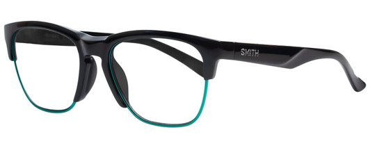 Profile View of Smith Optics HAYWIRE Designer Reading Eye Glasses in Gloss Black Unisex Cateye Full Rim Acetate 55 mm
