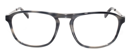 Front View of Eyebobs Schmoozer 609 11 Designer Single Vision Prescription Rx Eyeglasses in Grey Tortoise & Gun Metal Unisex Square Full Rim Acetate 51 mm
