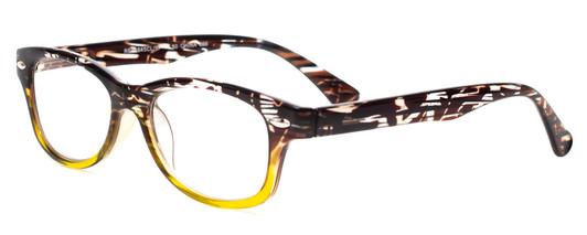 Calabria RE21645 Ladies 48mm Designer Reading Glasses in Black Brown Crystal Marble Lime Green Fade
