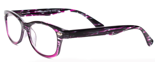 Calabria RE21645 Ladies 48mm Designer Reading Glasses in Purple Marble Crystal Fade
