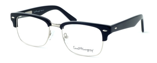 Ernest Hemingway Eyeglass Collection 4629 in Gloss Black & Silver :: Custom Left & Right Lens