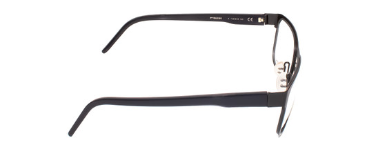 Side View of Porsche Design P8291-A-55 Designer Single Vision Prescription Rx Eyeglasses in Gun Metal Grey&Gloss Black Unisex Square Full Rim Titanium 55 mm