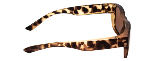 Side View of Calabria 9018-POL Small Polarized Fitover Sunglasses in Matte Cheetah Gold&Brown