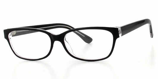 Profile View of Calabria Soho by Vivid 1009 Designer Blue Light Blocking Glasses Black Crystal Profile View of Calabria Soho by Vivid 1009 Designer Blue Light Blocking Glasses Black Crystal